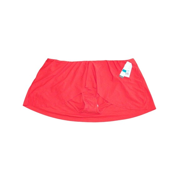 Time & Tru Swim Skirt 1X Women's Orange Knotted Front Pull On Stretch Summer - Picture 4 of 9